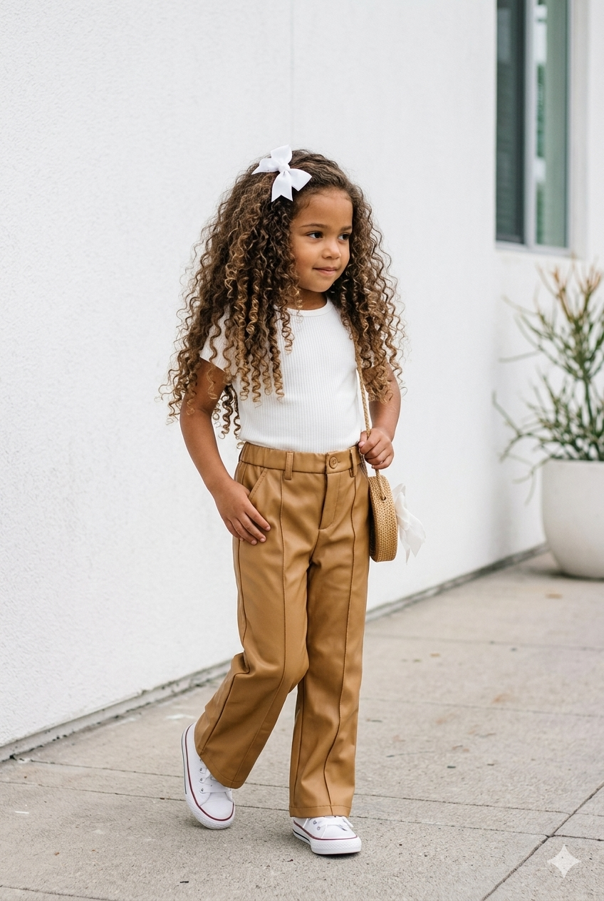 pantalon simili Camel enfant