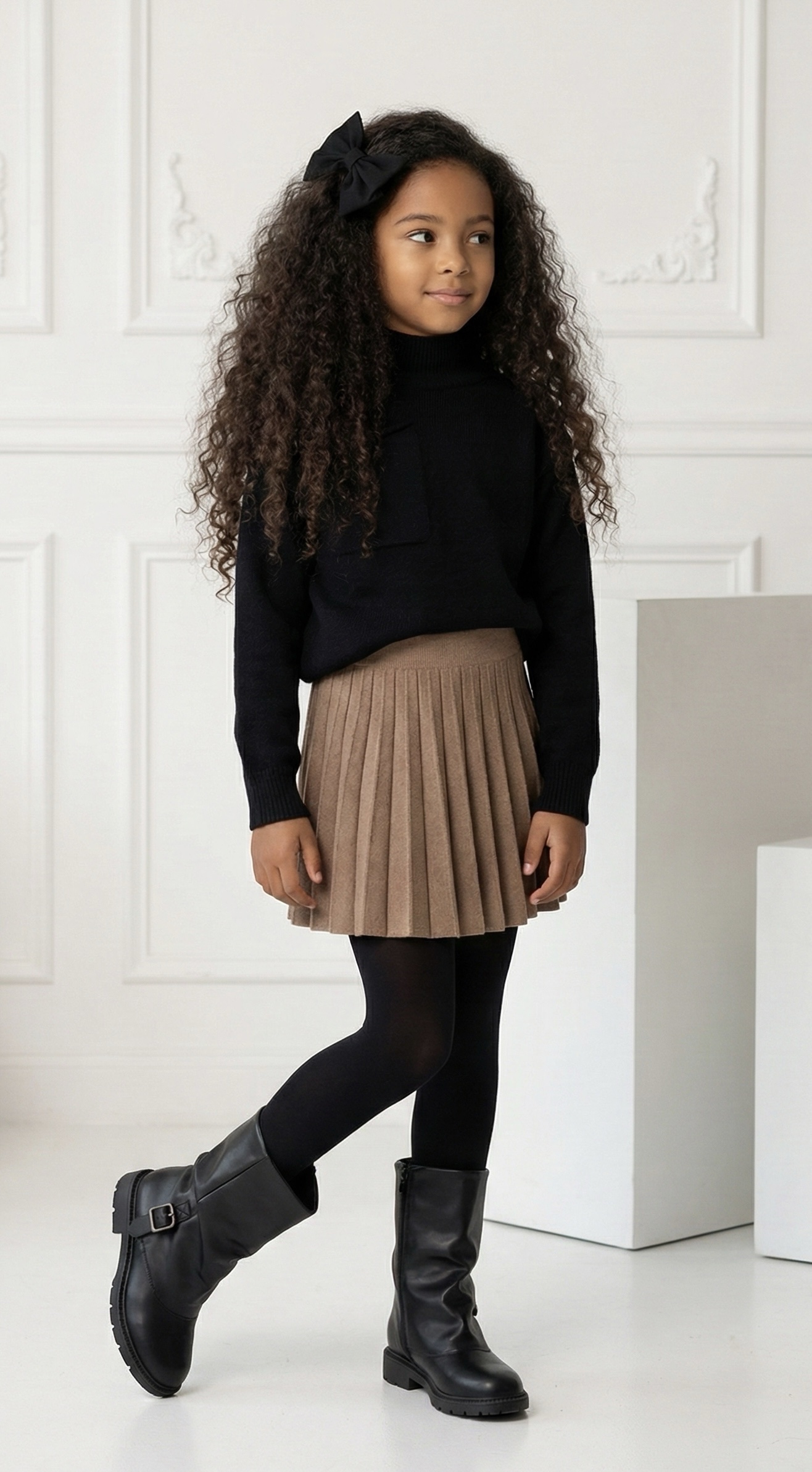 jupe plissée maille enfant