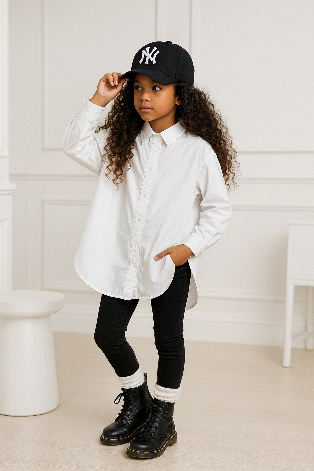 legging noir épais enfant