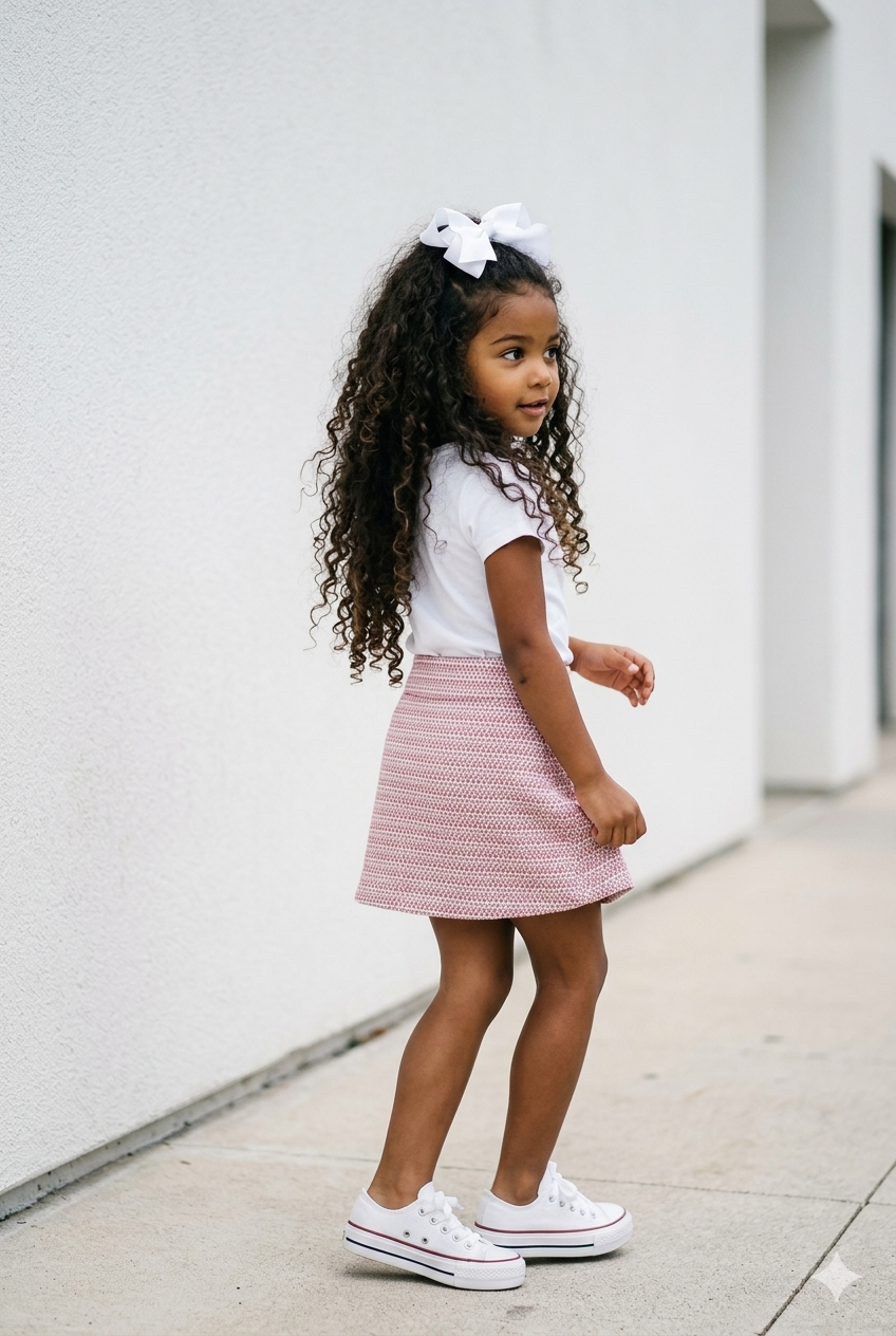 jupe enfant tweed