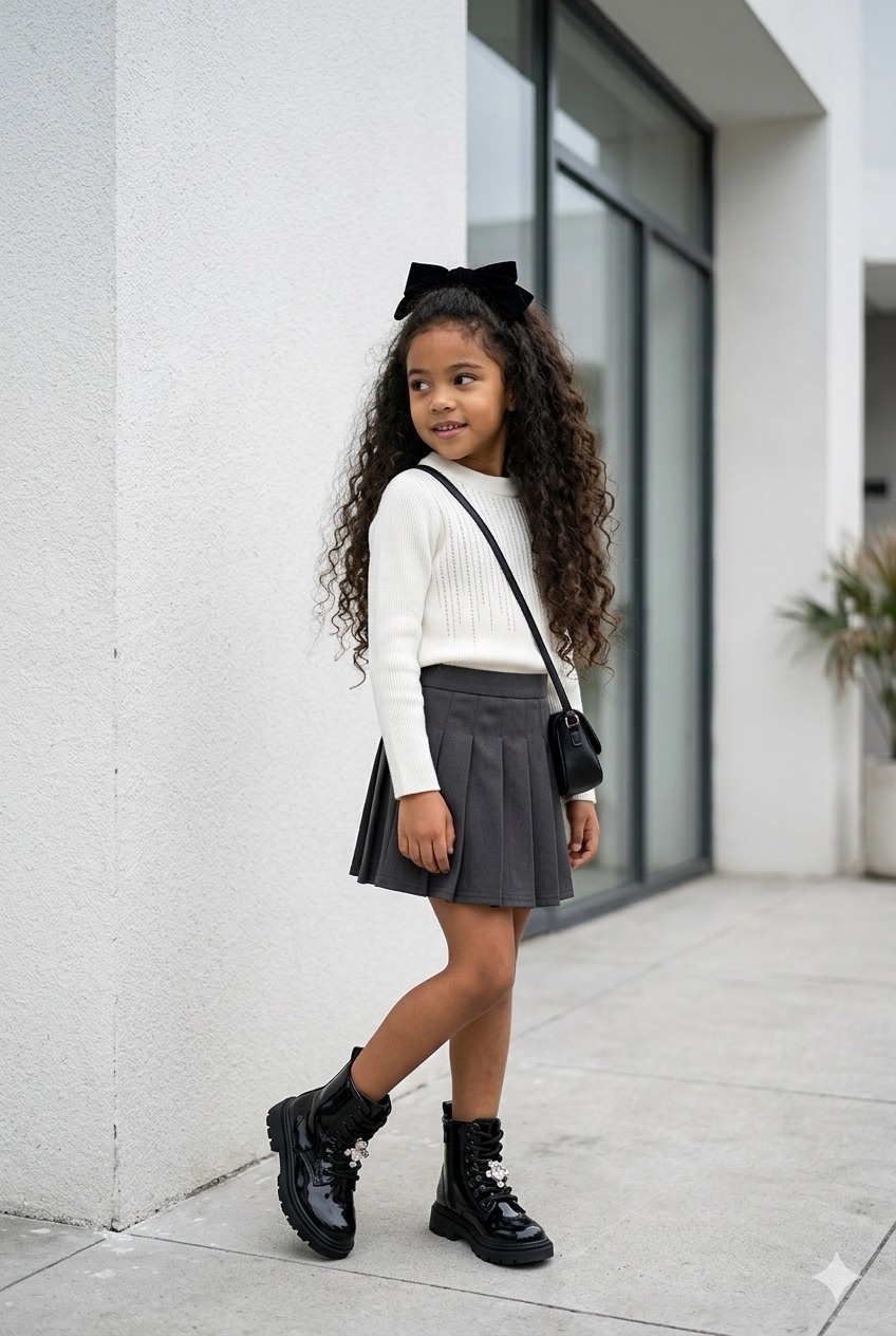 pull enfant blanc strass