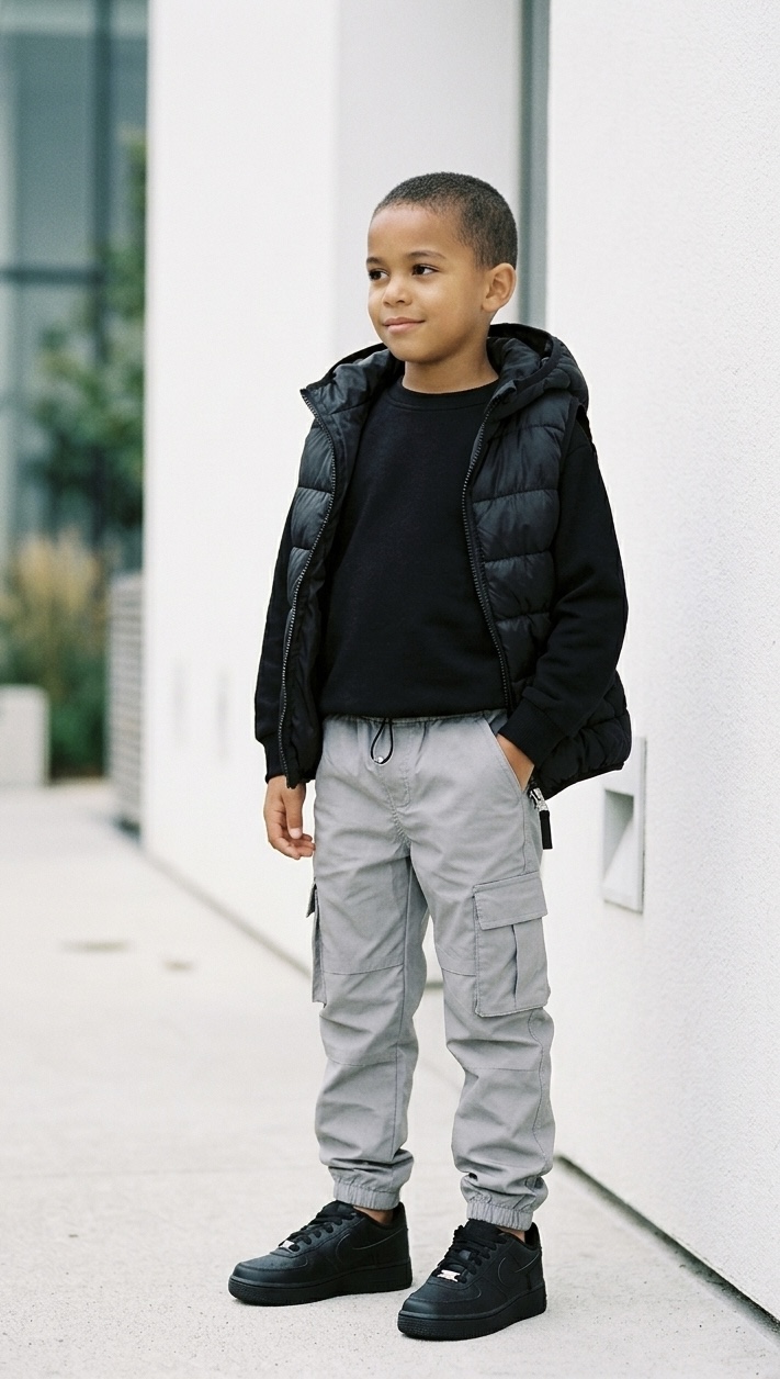 doudoune enfant sans manche garçon