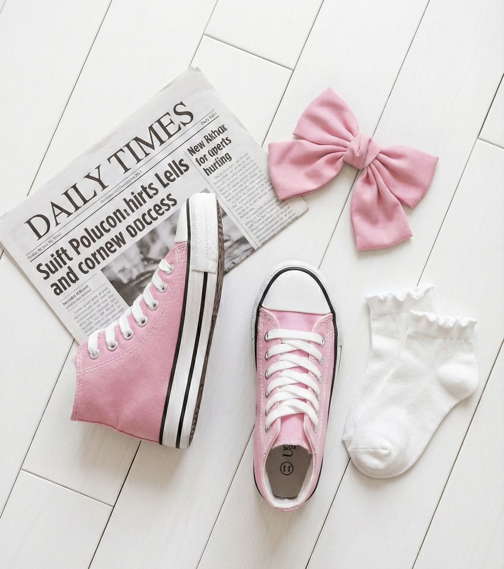 basket haute rose enfant