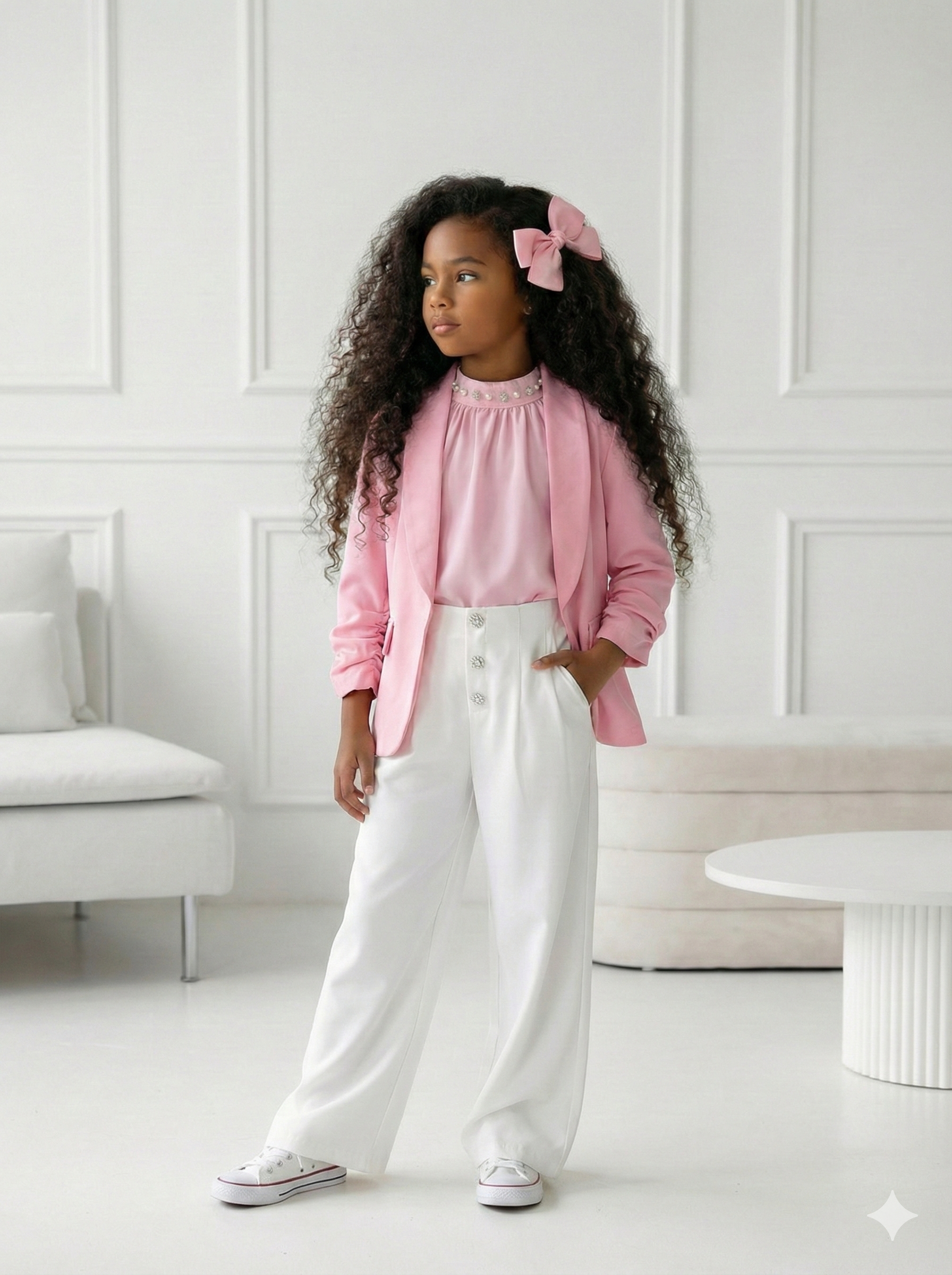 blazer rose enfant
