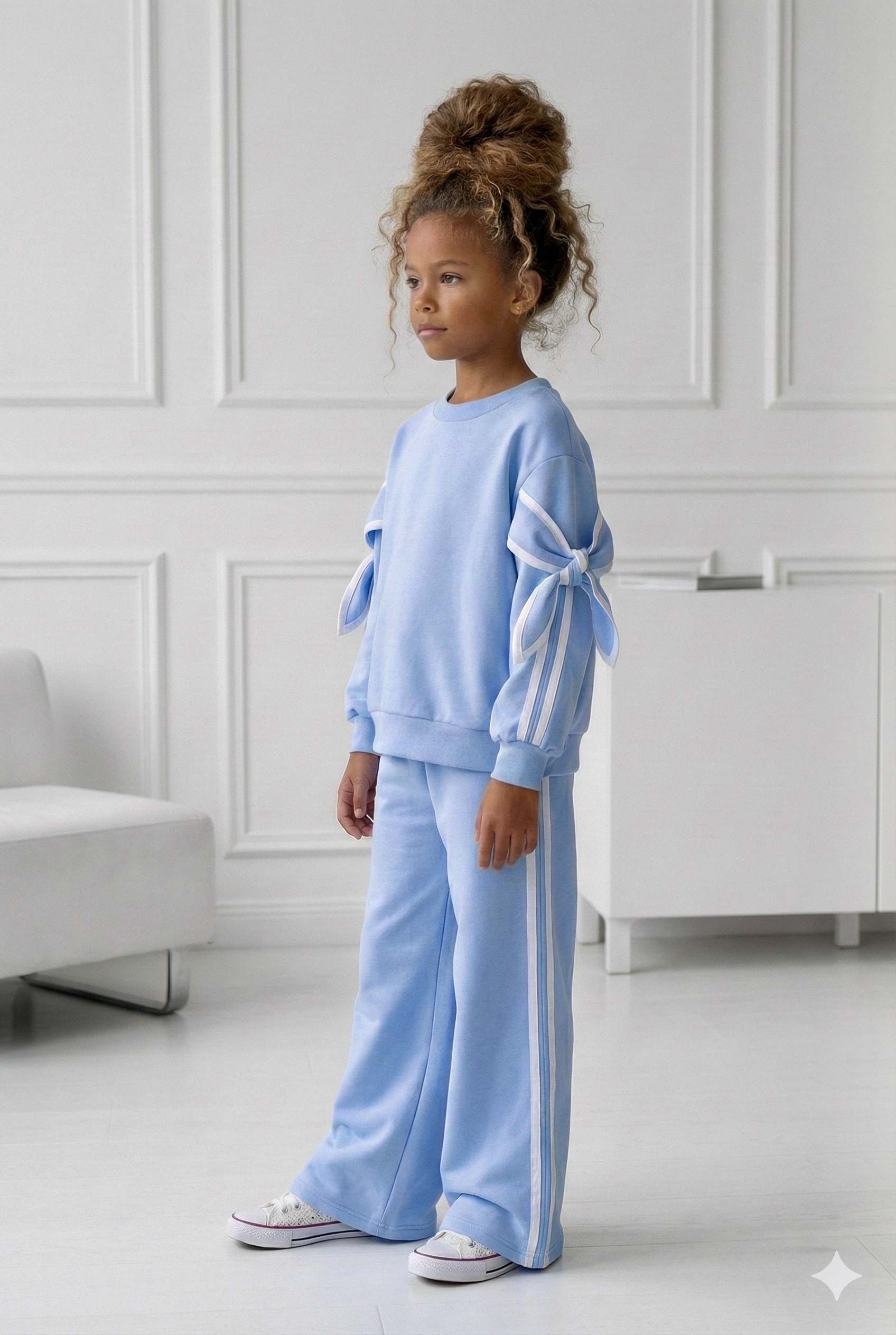 ensemble bleu nœud enfant