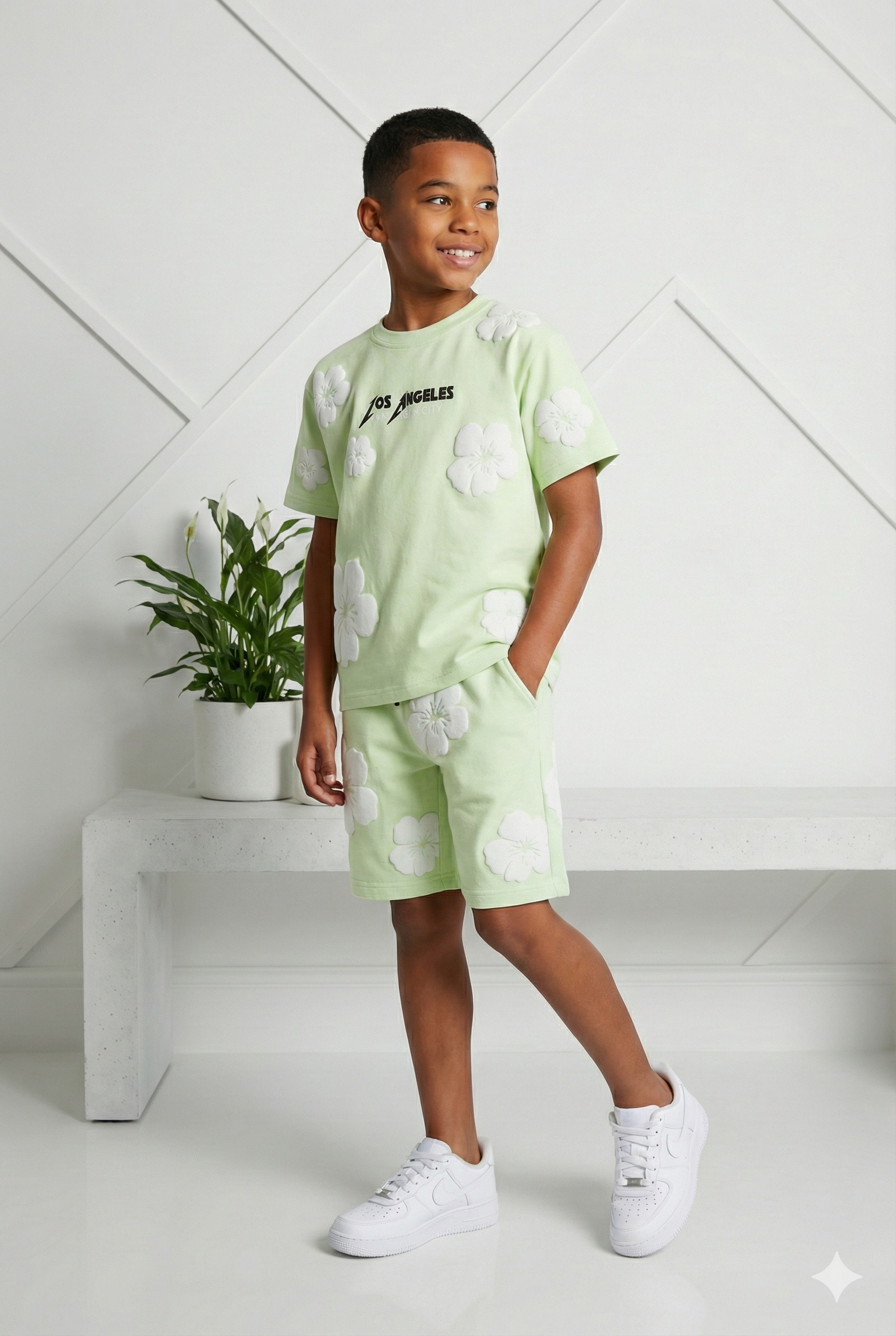 ensemble garçon vert enfant