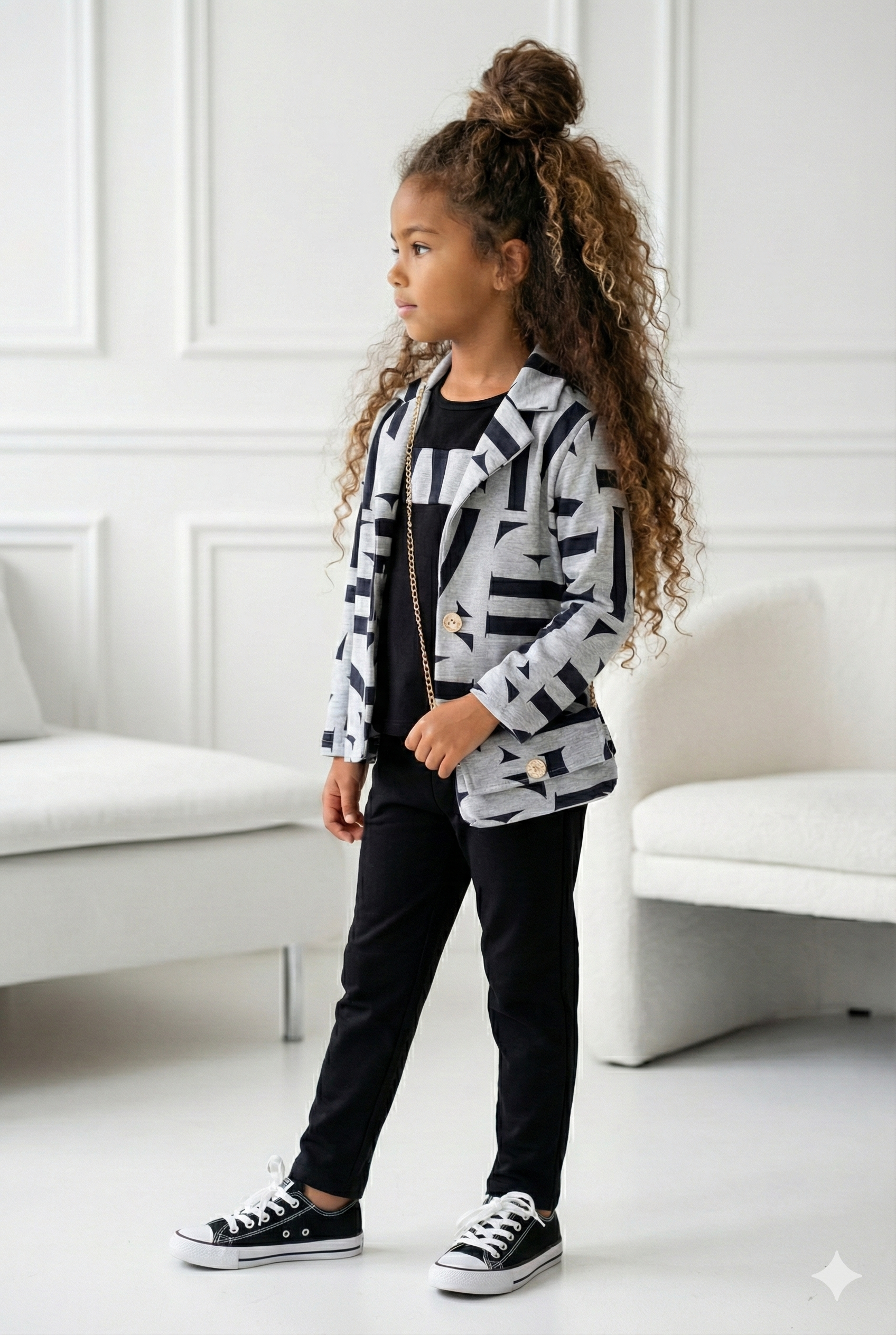 ensemble gris sac enfant