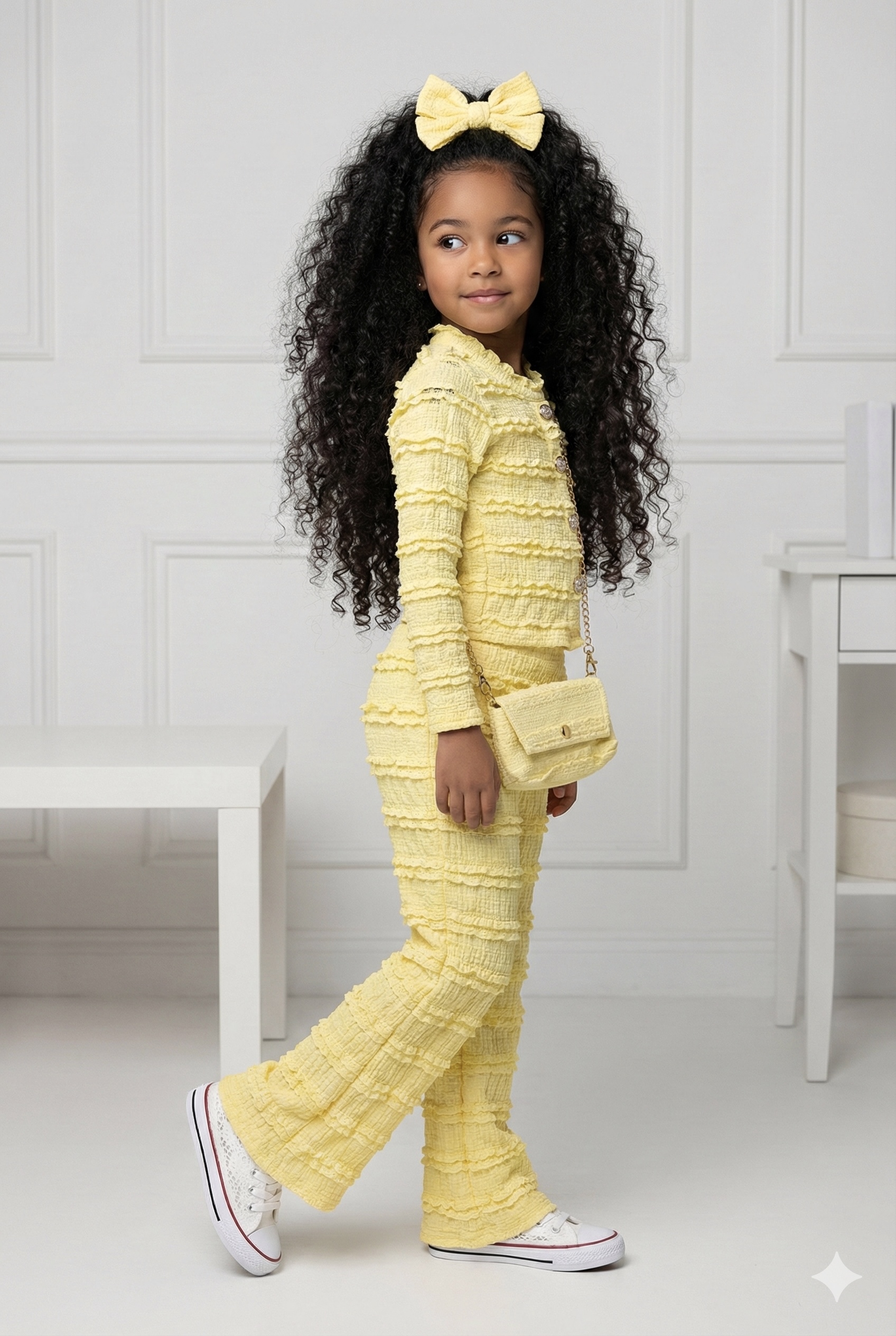 ensemble jaune avec sac enfant