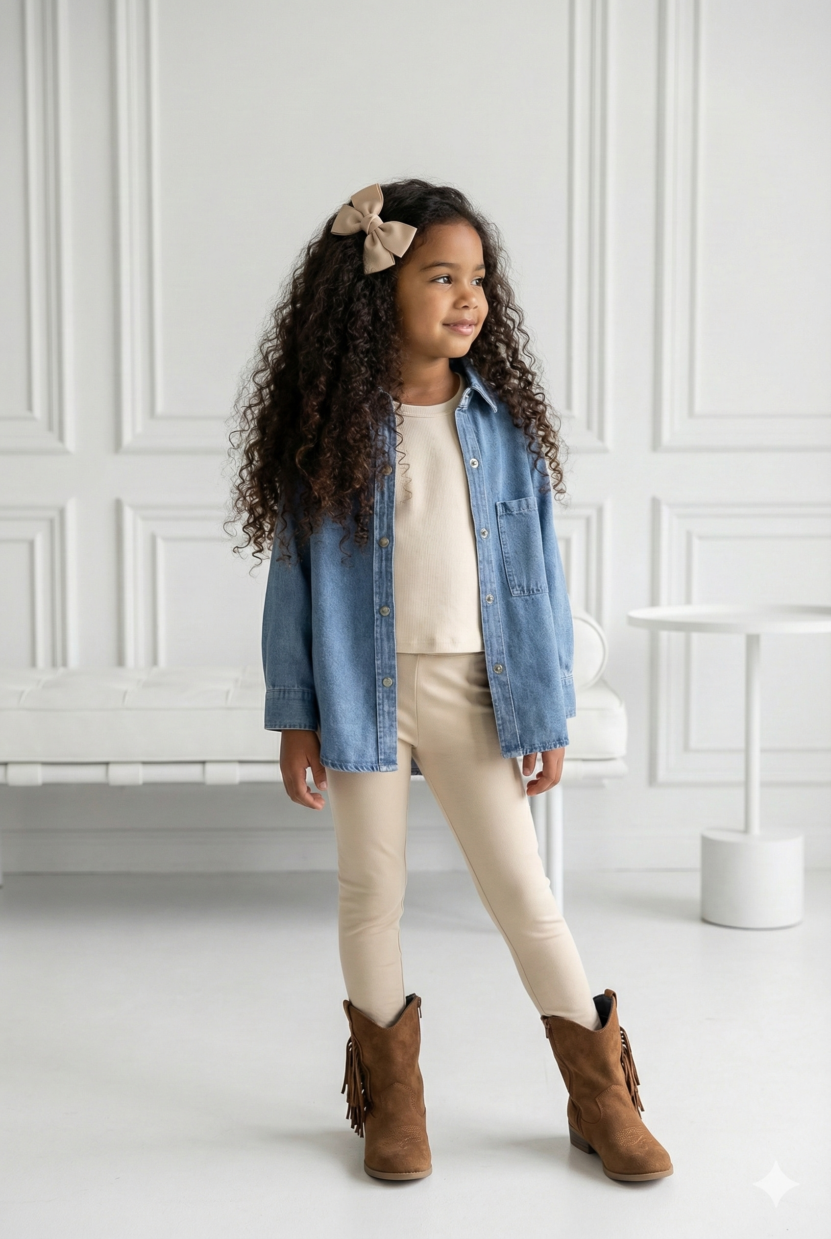 chemise jeans et top enfant