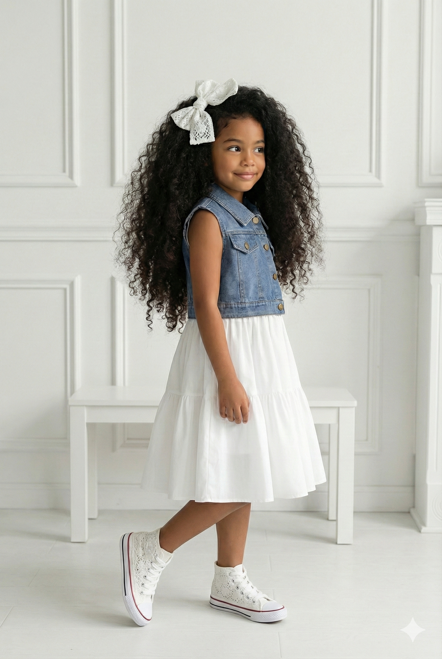 robe et veste jeans enfant