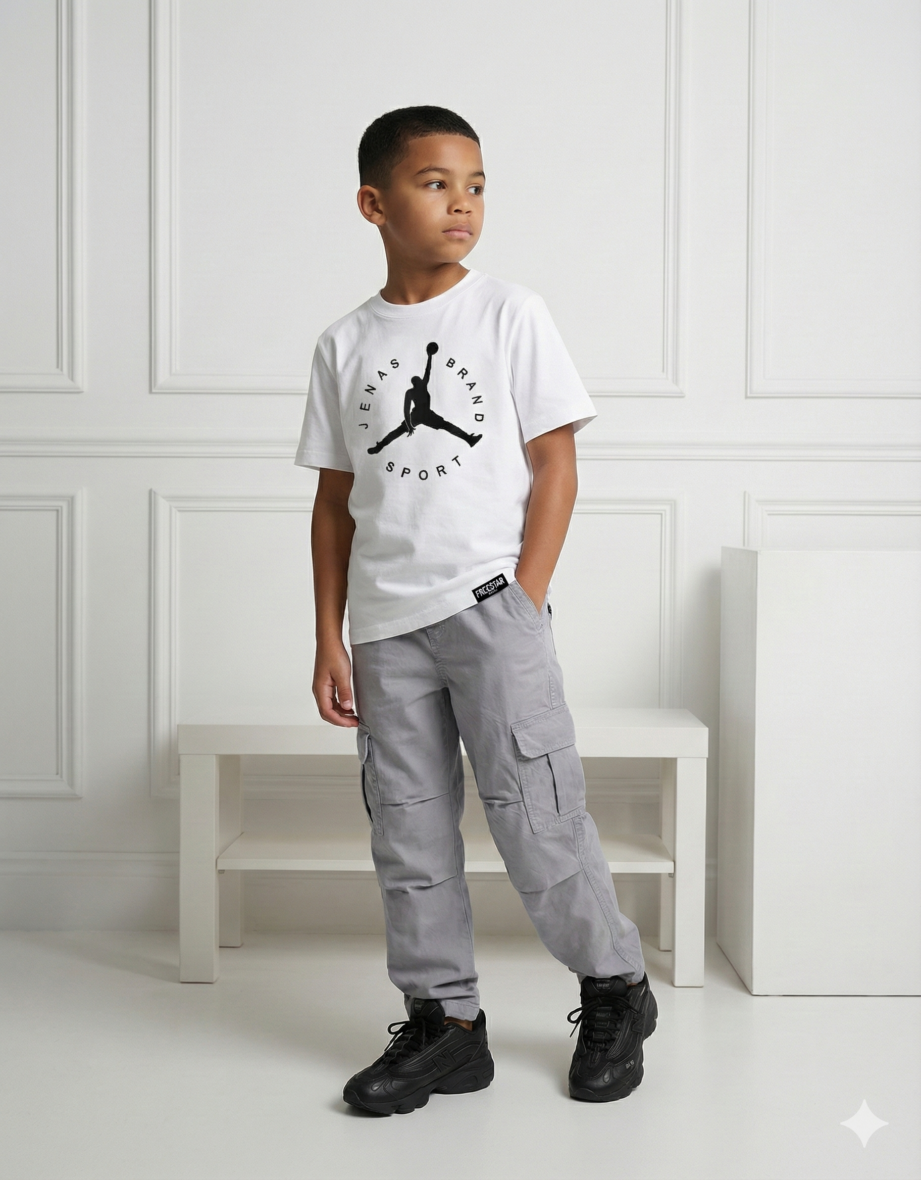 cargo gris garçon enfant