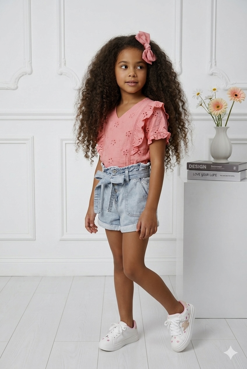 blouse bohème rose enfant