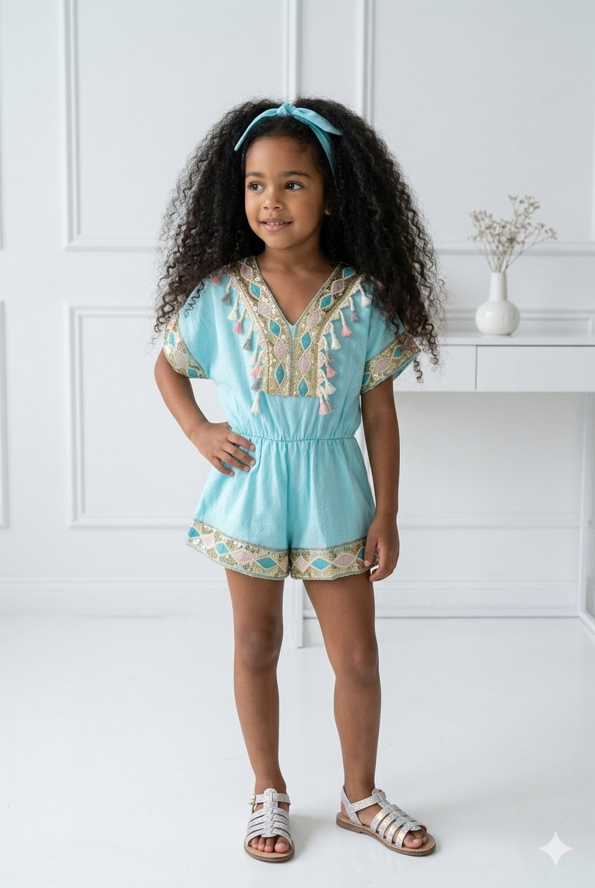 combi-short bandeaux enfant