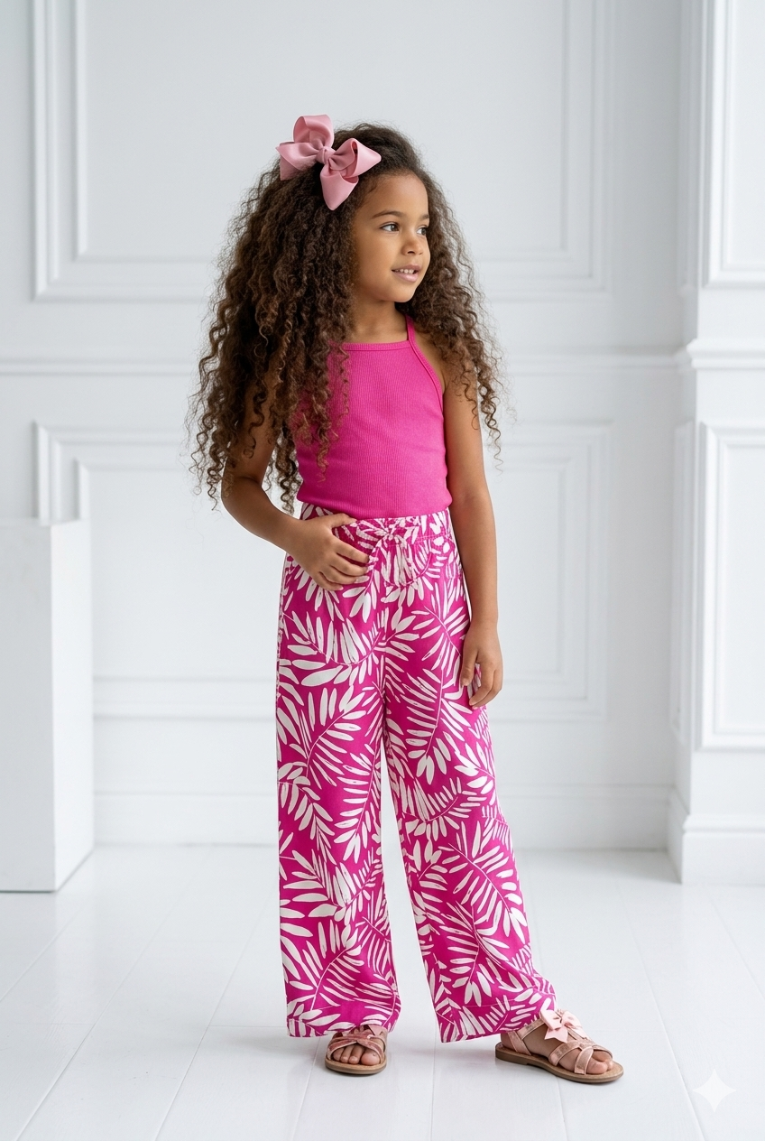 palazzo fuchia tropical enfant