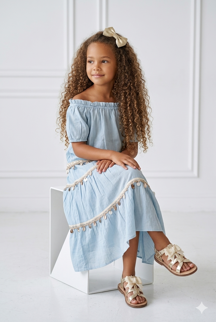 ensemble jupe bleu enfant