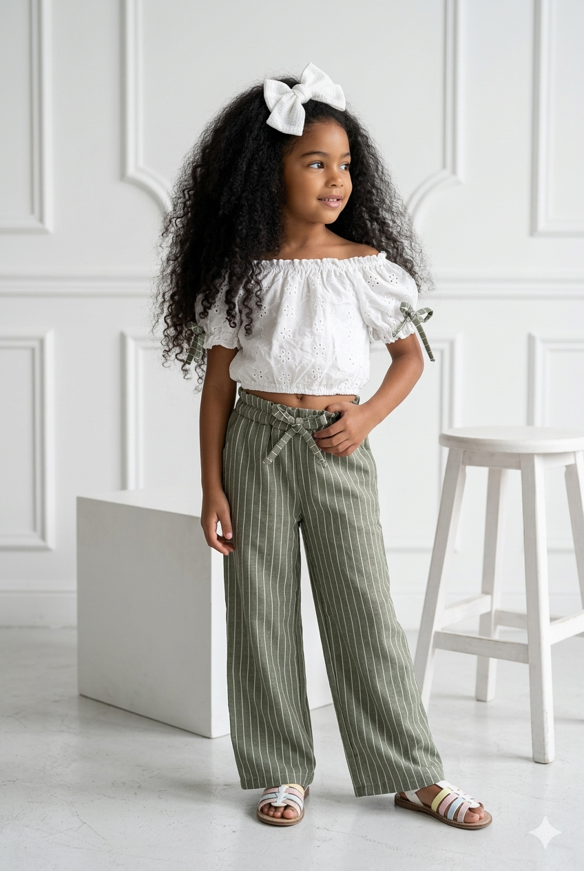 ensemble kaki nœud enfant