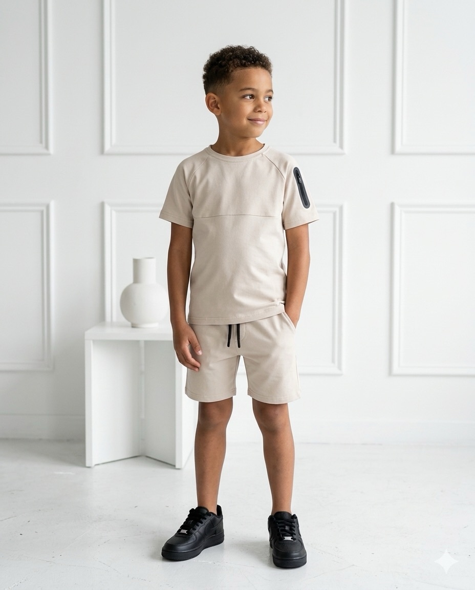 ensemble garçon beige enfant