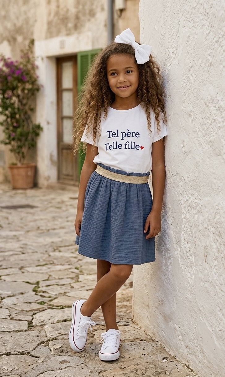 jupe gaz bleu enfant