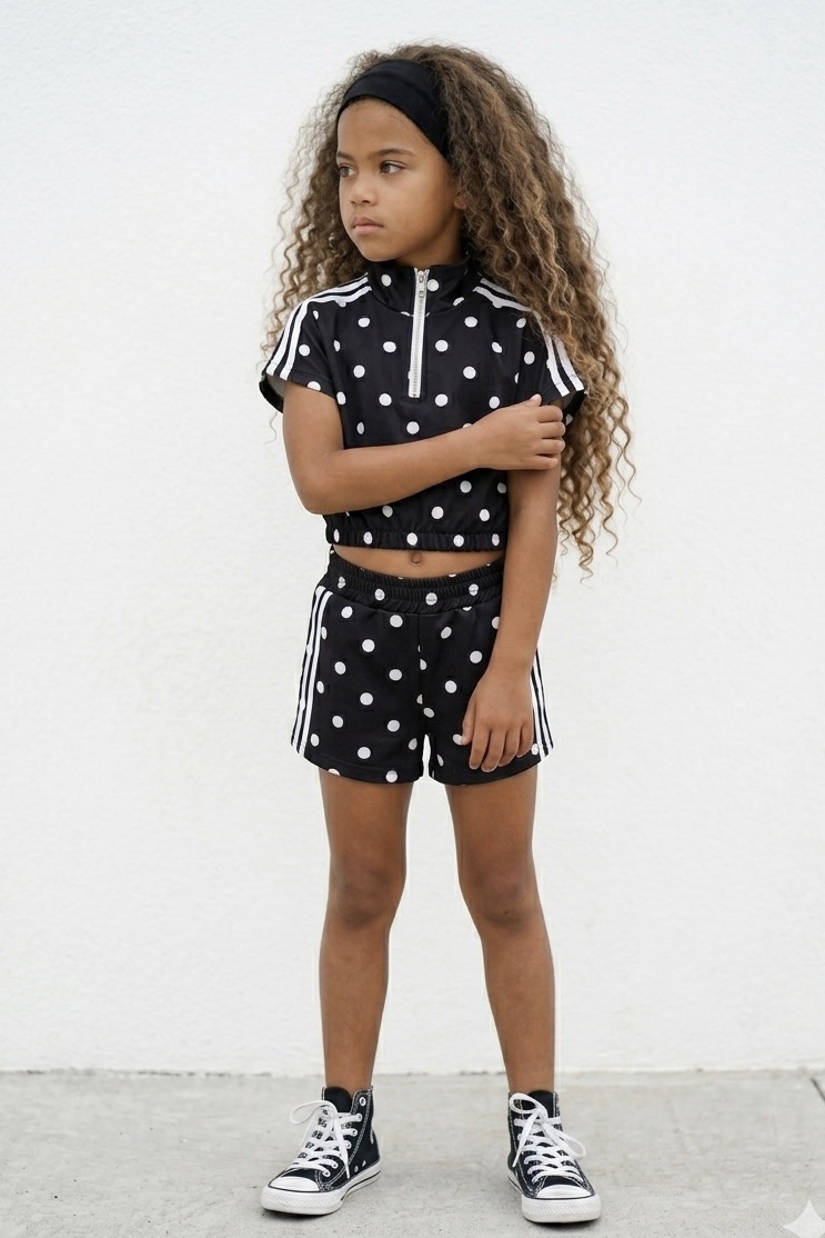 ensemble short à pois enfant