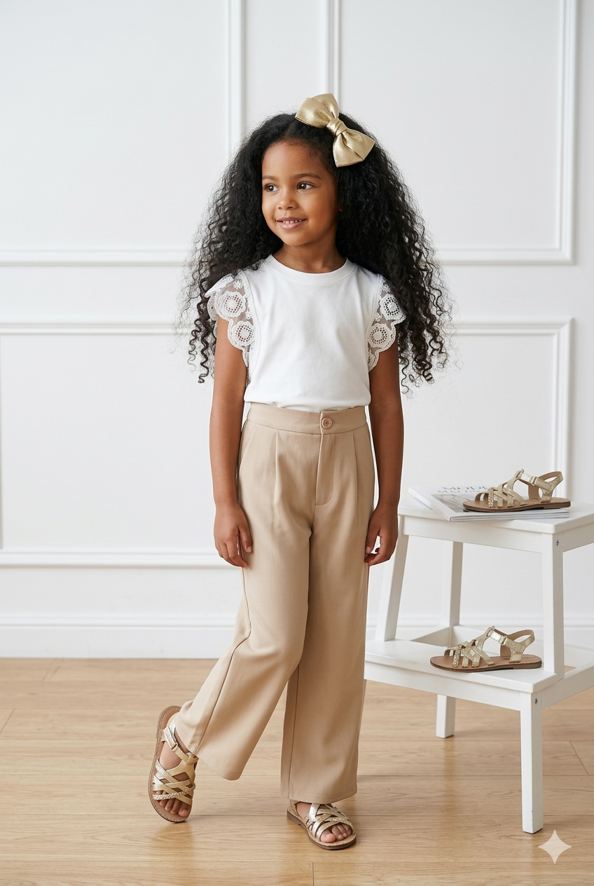pantalon beige enfant