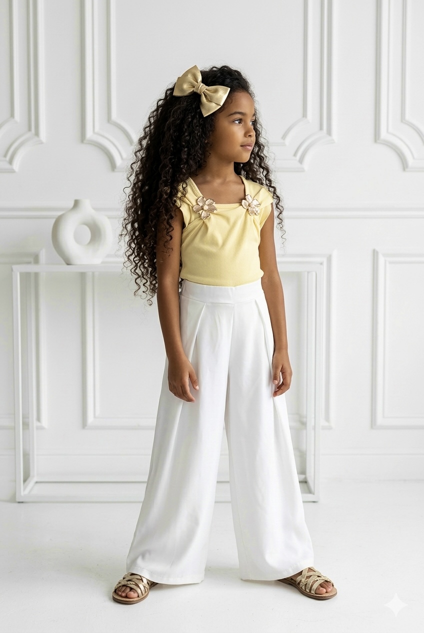 pantalon blanc enfant
