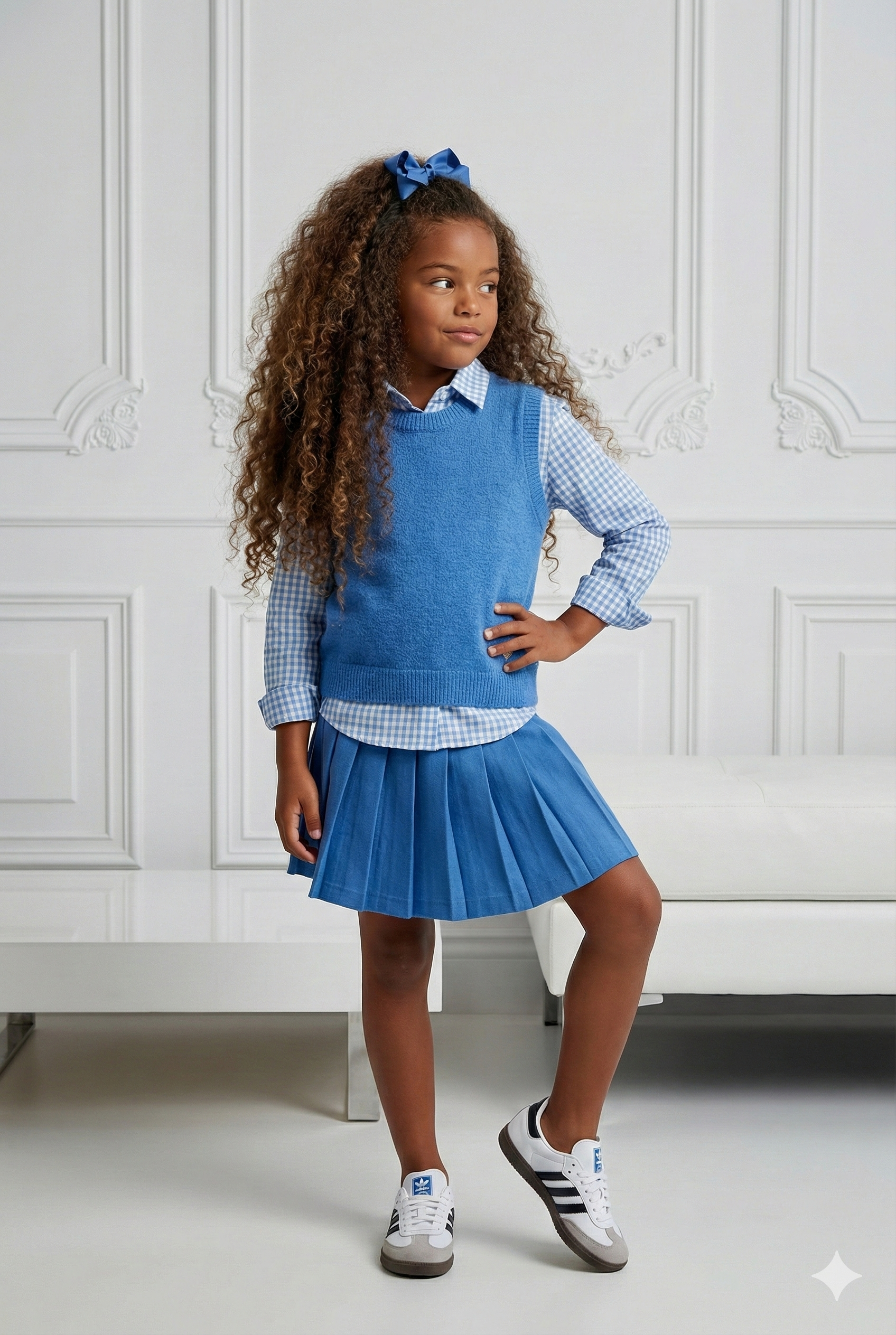 chemise vichy cœur enfant