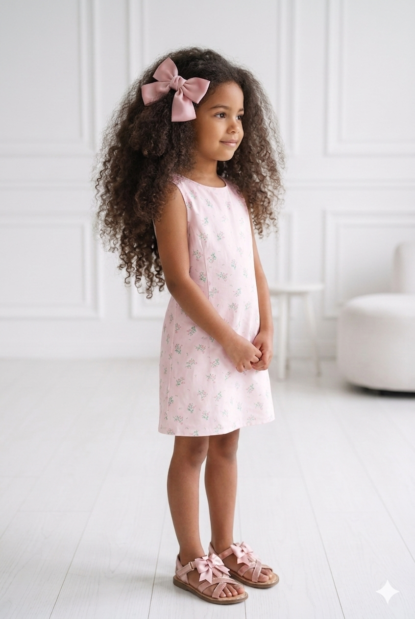 robe fleuri rose enfant