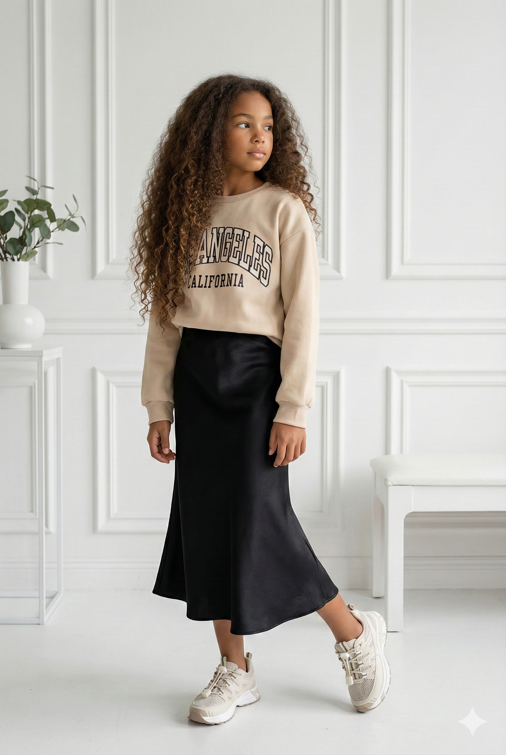sweat beige Los Angeles enfant