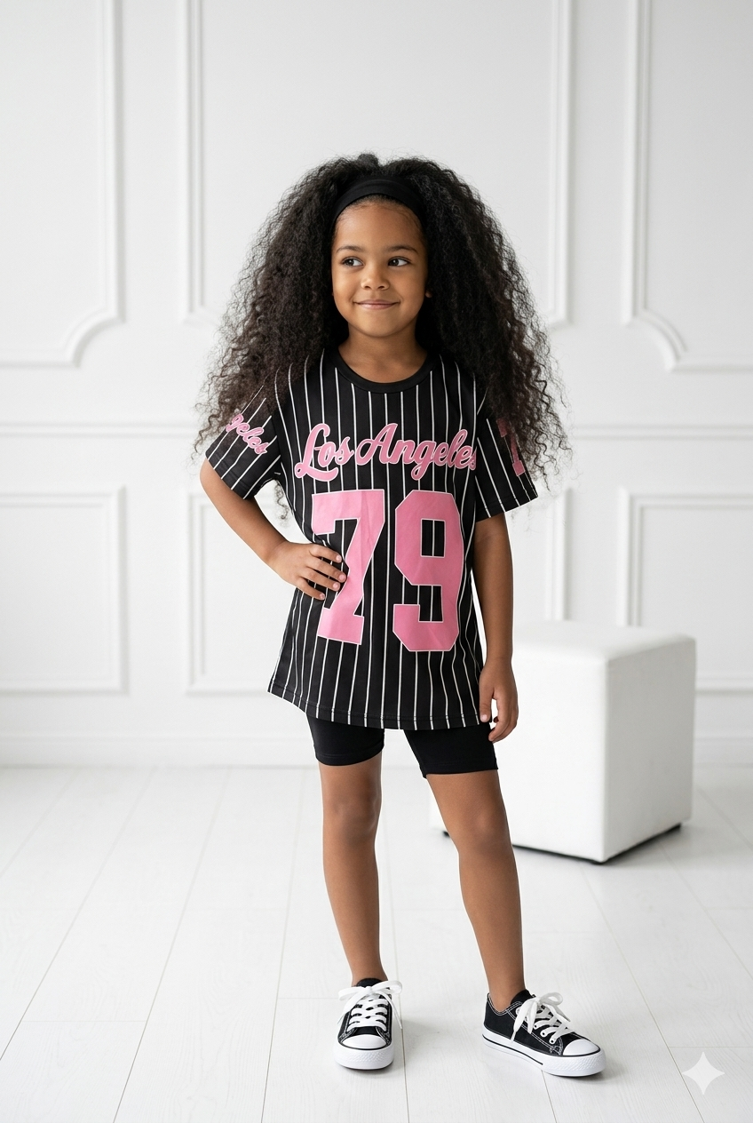 tee shirt baseball noir enfant