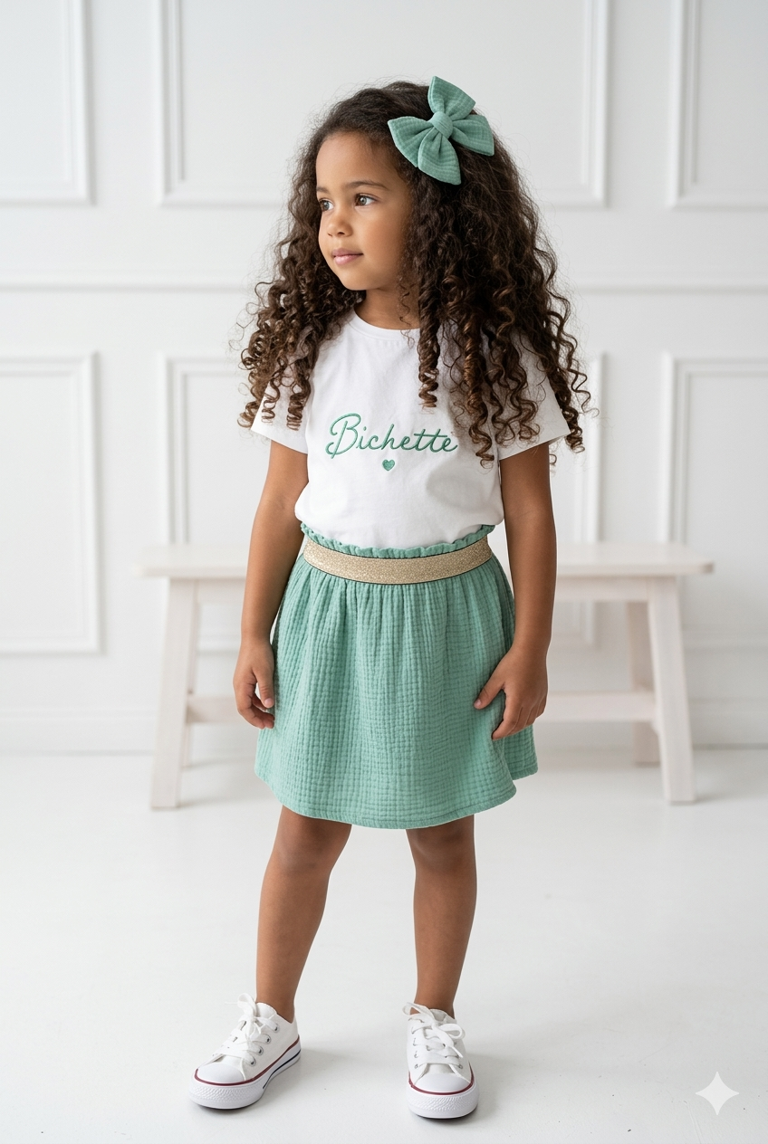 tee shirt bichette vert enfant