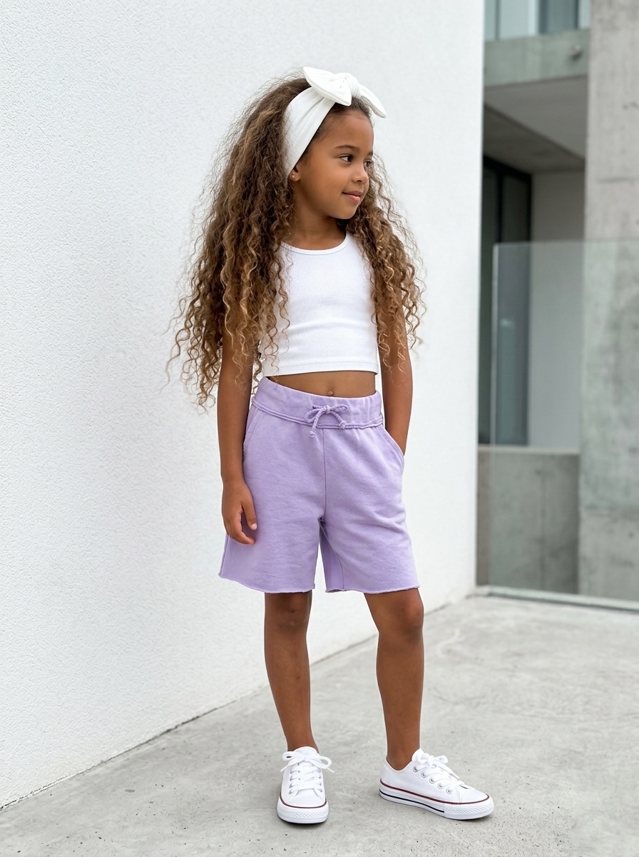 bermuda lilas enfant