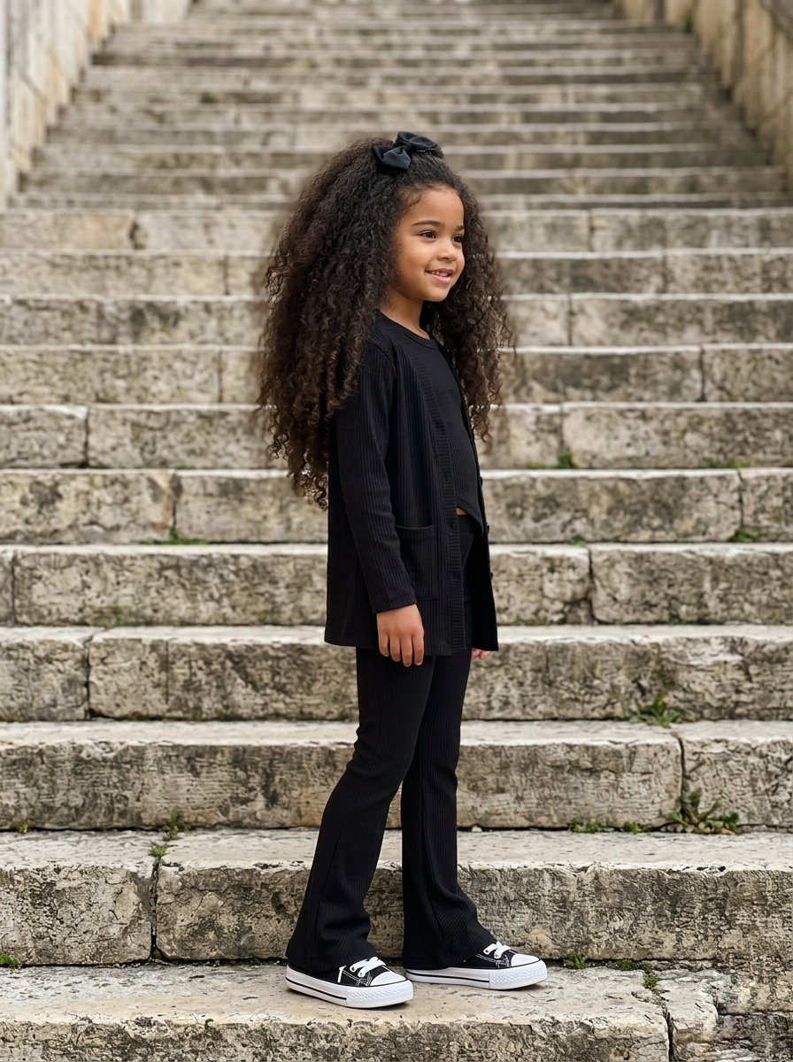 ensemble noir trois pièce enfant