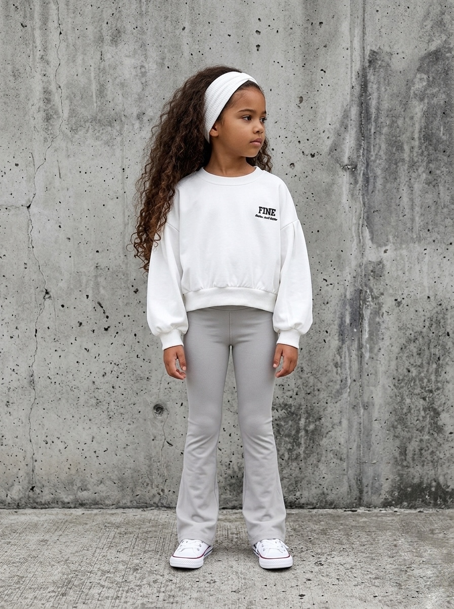 Legging Flare Enfant Gris
