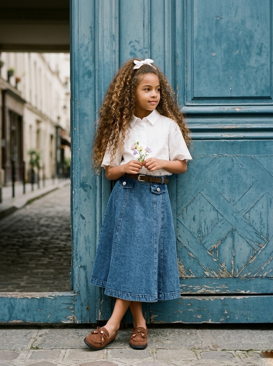 blouse blanche bohème enfant