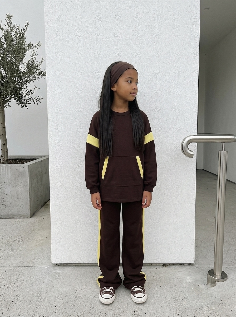 Ensemble Survêtement Swag Marron et Jaune