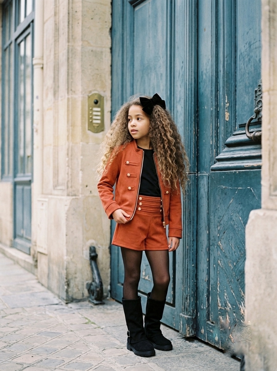 ensemble veste short terra cotta