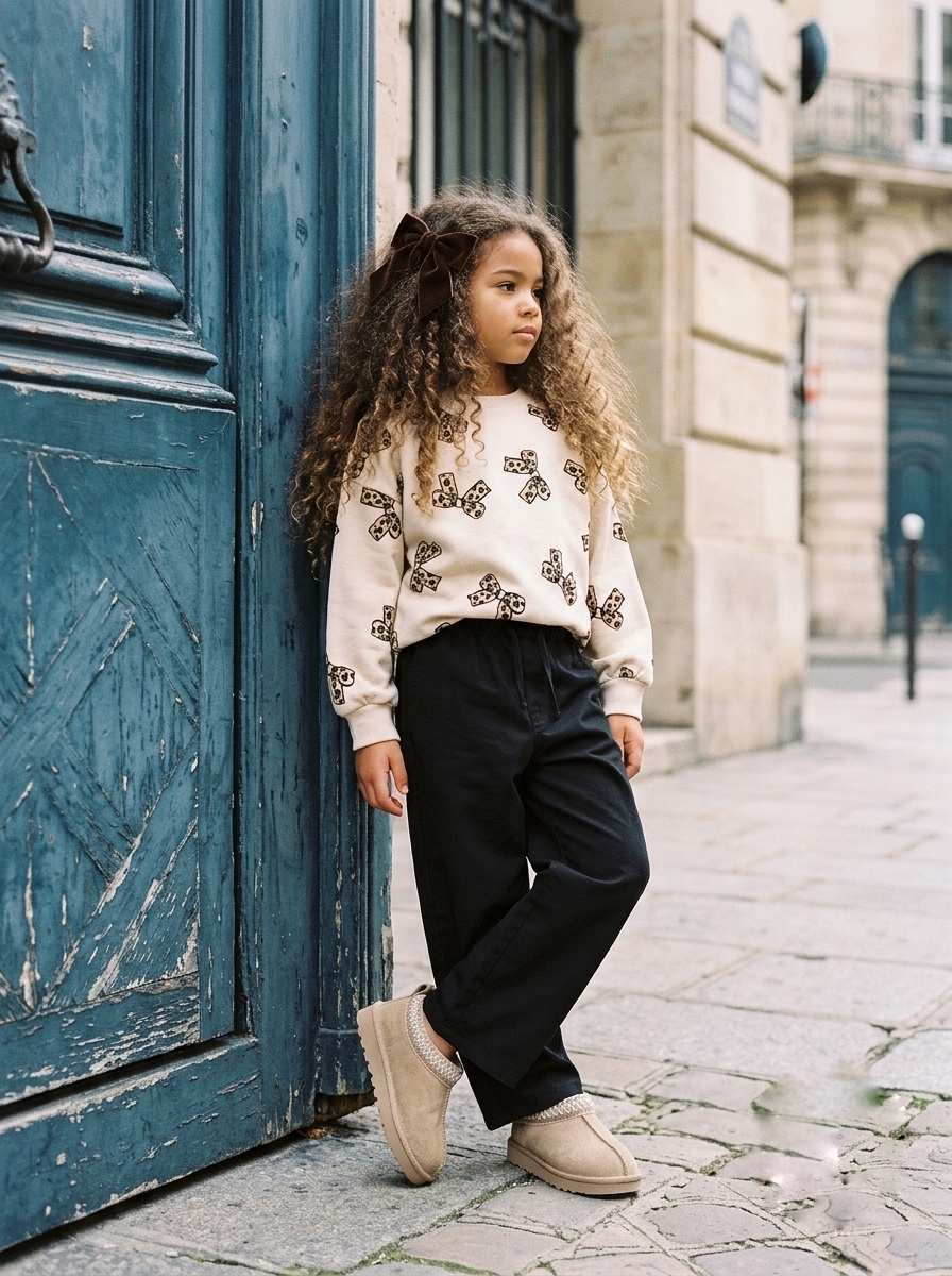 Sweat Enfant Imprimé Nœuds Léopard : Mode & Confort