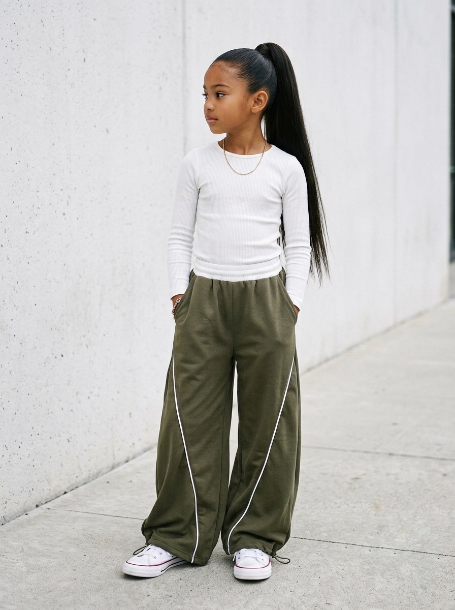 Pantalon Baggy Enfant Kaki