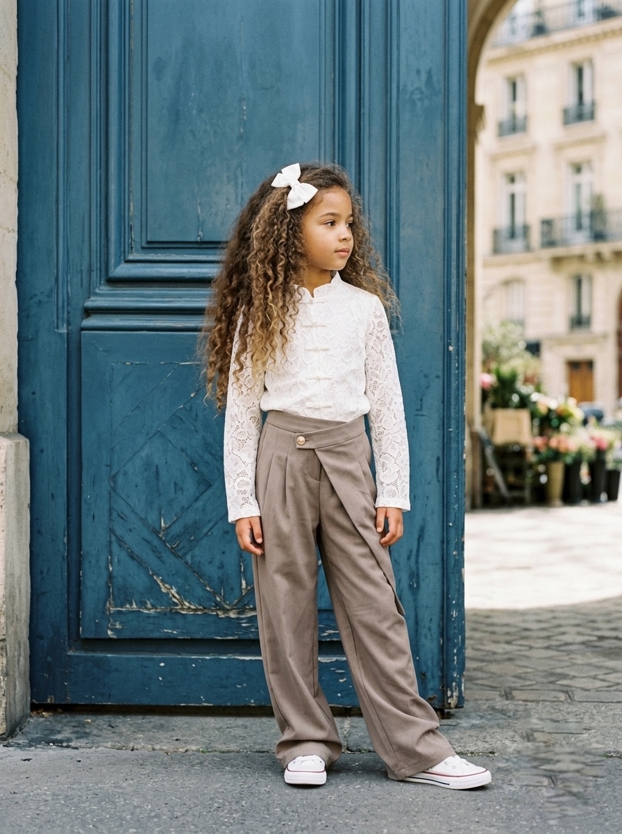 Top en Dentelle Florale enfant