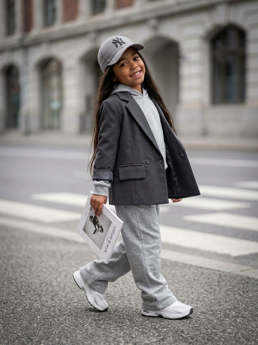 Veste Blazer Enfant Gris Anthracite – Veste de Costume Chic & Décontractée
